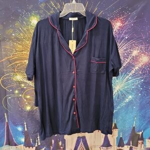 Ekouaer Navy Loungewear Set- 2XL